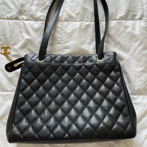 Vintage Chanel Caviar Tote. Authenticated by entrupy. No card or dust bag.